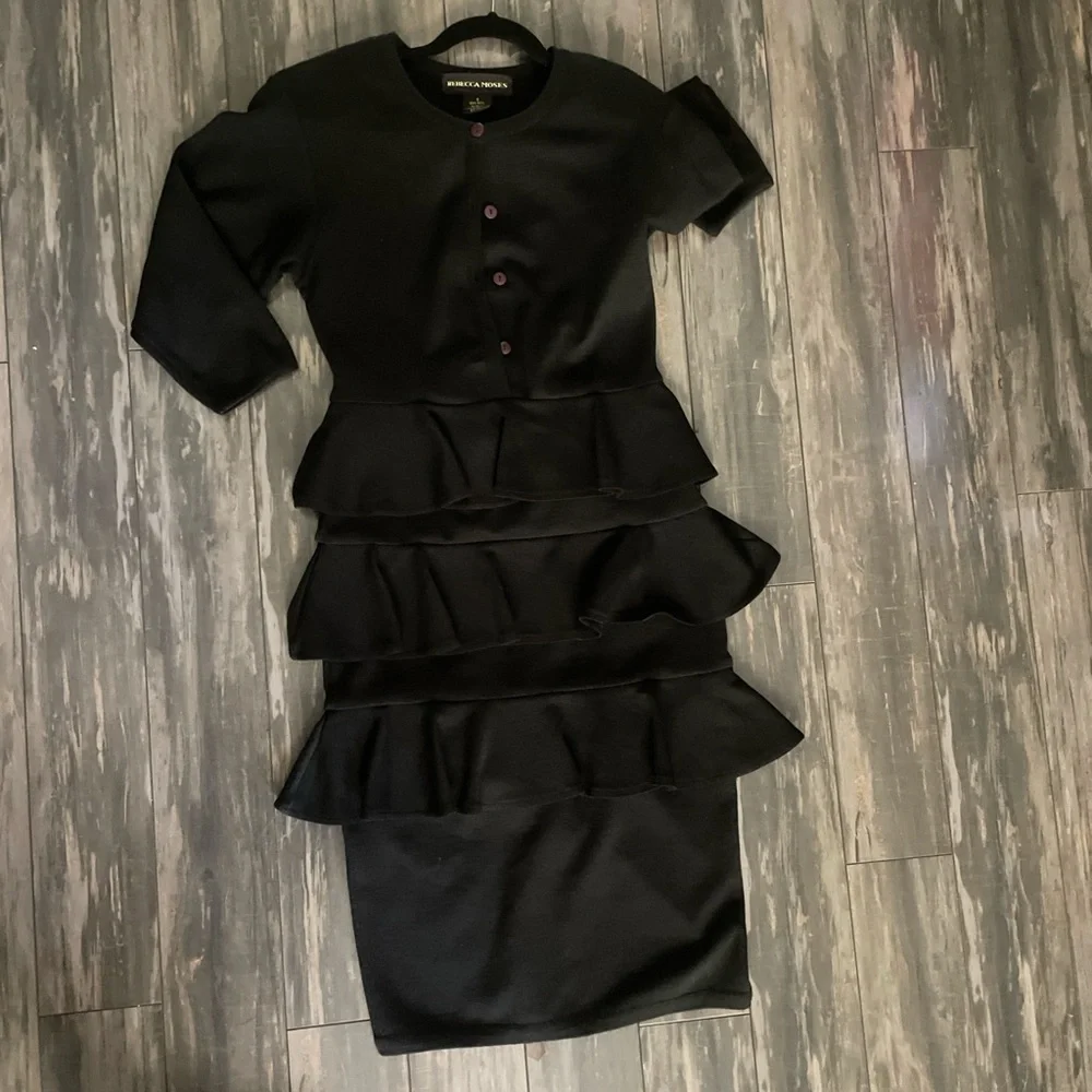 Rebecca Moses wool tiered dress - Picture 2 of 4